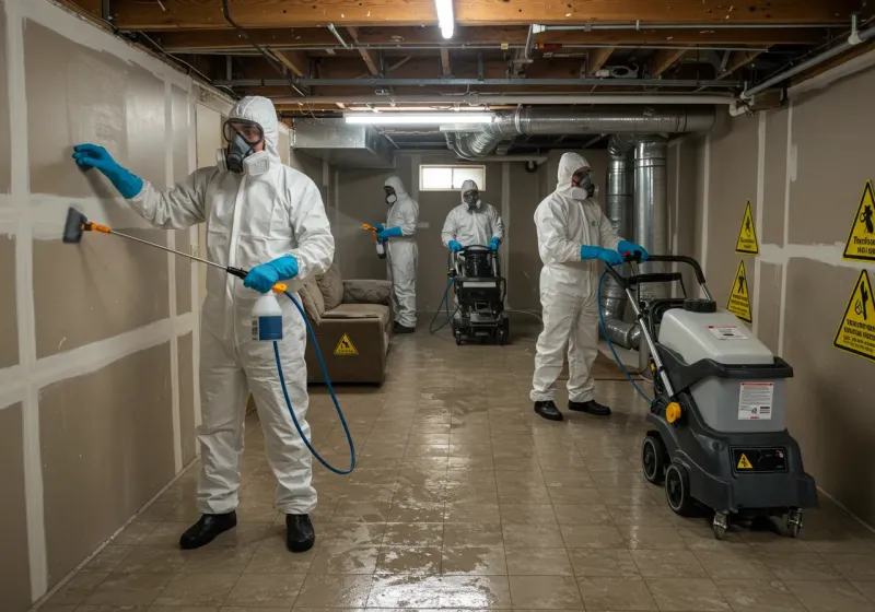 Basement Moisture Removal and Structural Drying process in Madison County, TN